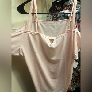 Light Pink Off-Shoulder Top